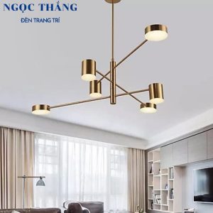 Đèn Led thả trần 6 bóng trang trí phòng khách phòng ngủ bàn ăn Led 48W 220V THCN111 Ngọc Thắng