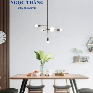 Alternative view of Đèn trần 5 bóng trang trí phòng khách phòng ngủ bàn ăn THCN93 Ngọc Thắng (Tặng kèm 5 bóng Led đục 5W)