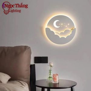 Đèn treo tường ốp tường 24cm trang trí phòng khách phòng ngủ cầu thang Led 3 màu 8W 220V V9984 Ngọc Thắng