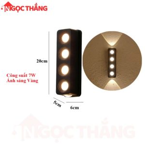 Alternative view of Đèn treo tường ngoài trời 30cm ốp cổng chống nước trang trí cầu thang 12W 220V VNT1810 Ngọc Thắng