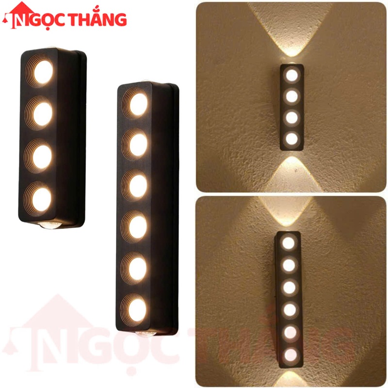 Đèn treo tường ngoài trời 30cm ốp cổng chống nước trang trí cầu thang 12W 220V VNT1810 Ngọc Thắng
