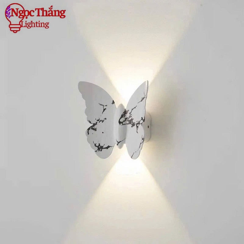 Đèn gắn tường ngoài trời Hình Cánh Bướm trang trí trong nhà cầu thang 10W 220V VNT188A Ngọc Thắng