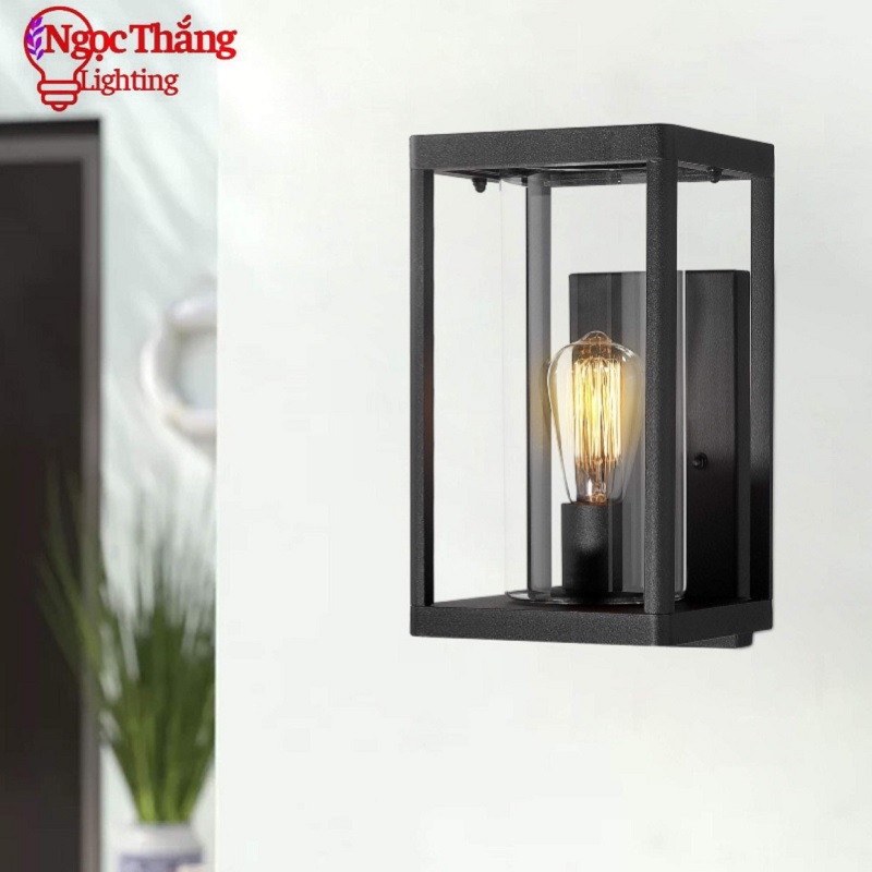 Đèn treo tường ngoài trời gắn tường ốp cột đèn trụ cổng 12W 220V E27 GTNT18 Ngọc Thắng (Tặng kèm bóng)