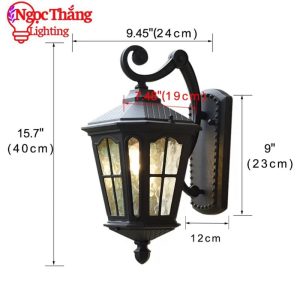 Alternative view of Đèn treo tường gắn tường ốp cột đèn trụ cổng ngoài trời 12W 220V VNT6675 Ngọc Thắng