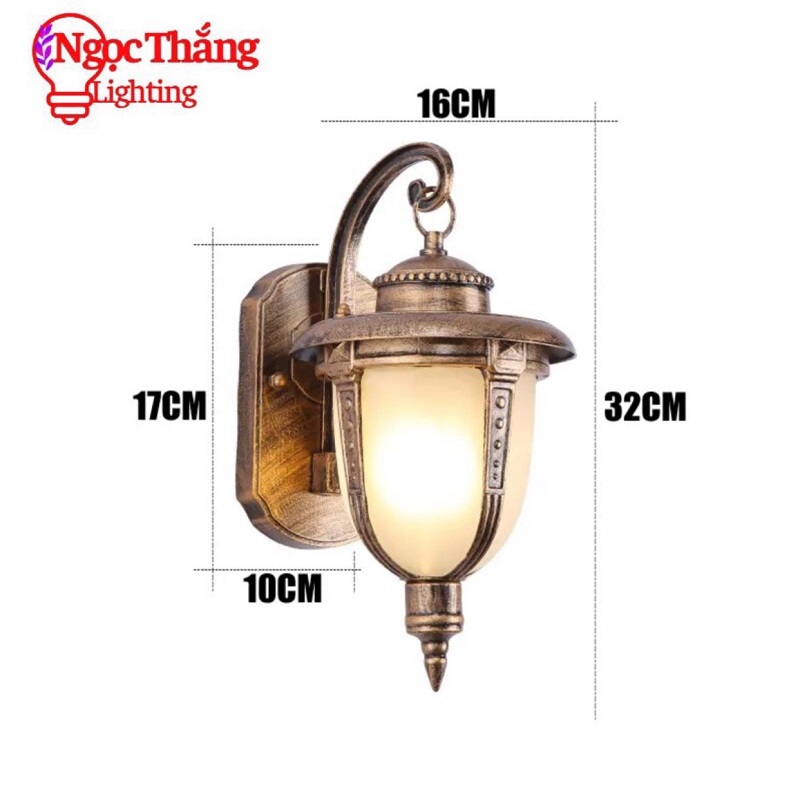 Đèn treo tường ốp cột đèn trụ cổng ngoài trời trang trí quán cà phê 220V VNT7104 Ngọc Thắng - Ảnh 5