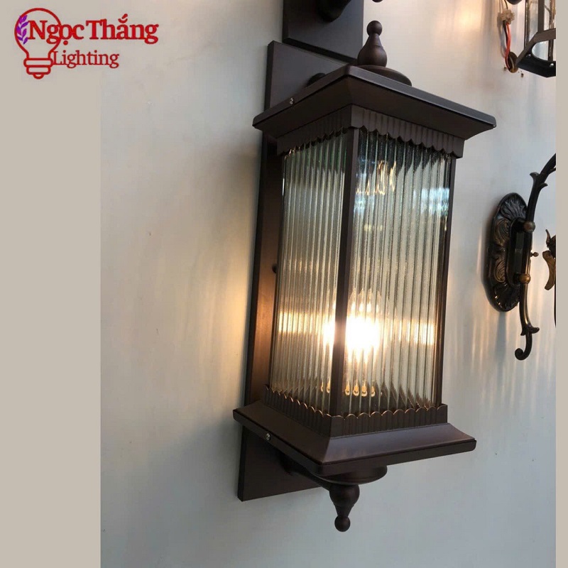 Đèn treo tường gắn tường ốp cột đèn trụ cổng ngoài trời 12W 220V VNT8500 Màu Nâu Ngọc Thắng - Ảnh 10