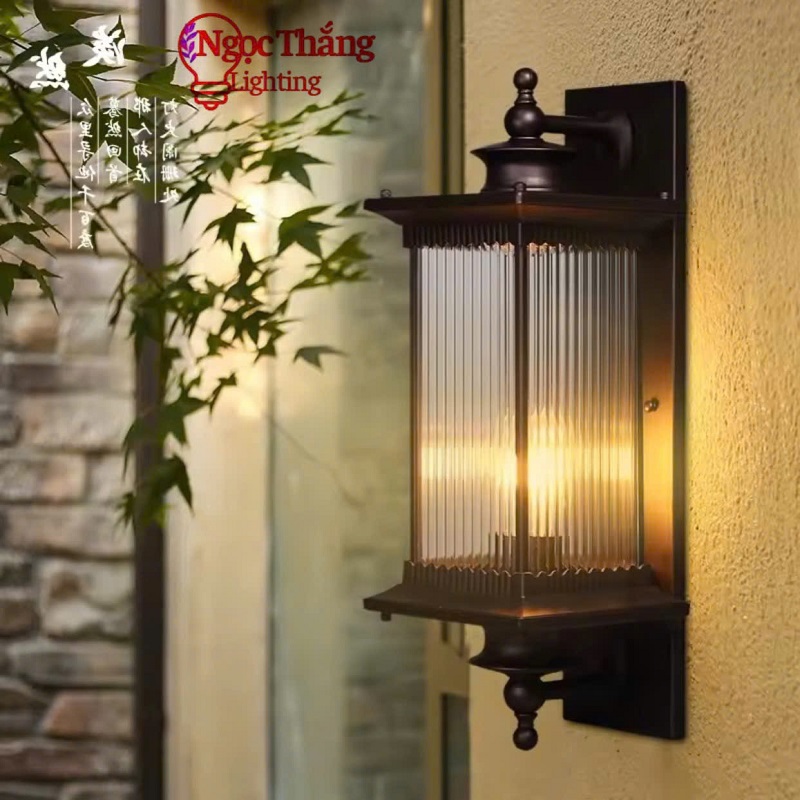 Đèn treo tường gắn tường ốp cột đèn trụ cổng ngoài trời 12W 220V VNT8500 Màu Nâu Ngọc Thắng
