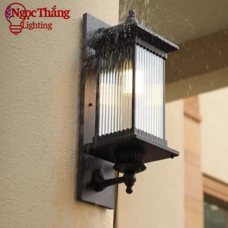 Đèn treo tường gắn tường ốp cột đèn trụ cổng ngoài trời 12W 220V VNT8500 Màu Nâu Ngọc Thắng - Ảnh 18