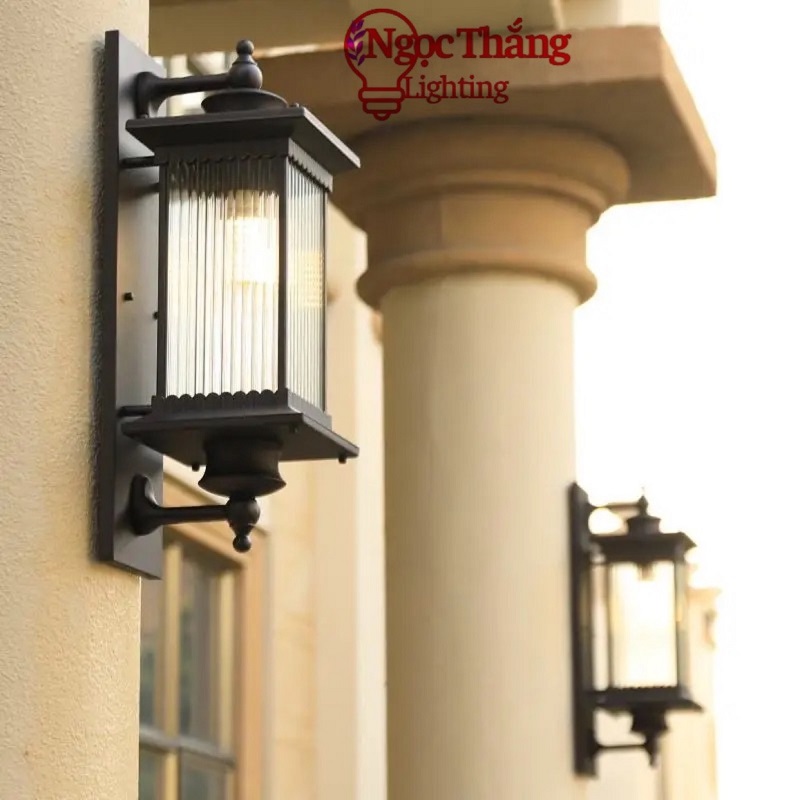 Đèn treo tường gắn tường ốp cột đèn trụ cổng ngoài trời 12W 220V VNT8500 Màu Nâu Ngọc Thắng - Ảnh 17