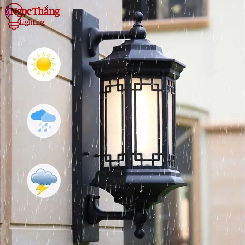 Đèn treo tường gắn tường ốp cột đèn trụ cổng ngoài trời 12W 220V VNT8510 Ngọc Thắng
