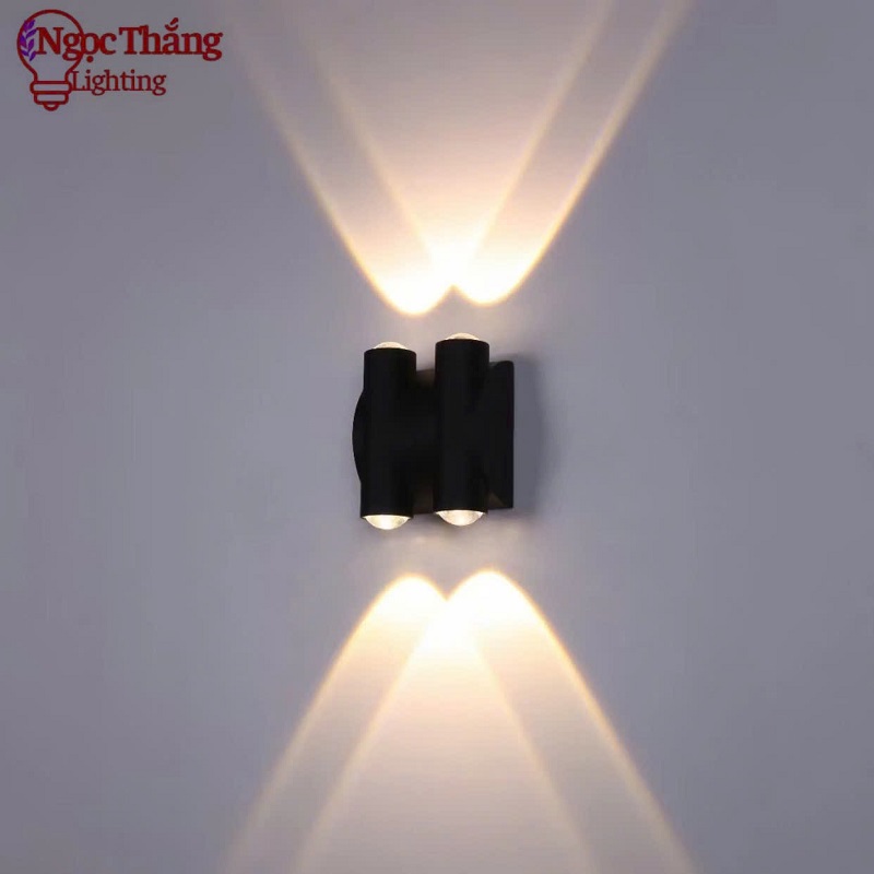 Đèn treo tường ngoài trời hắt 2 4 6 8 tia trang trí cầu thang Led 4W 220V VNT022/4B Ngọc Thắng - Ảnh 6