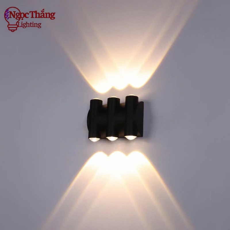 Đèn treo tường ngoài trời hắt 2 4 6 8 tia trang trí cầu thang Led 4W 220V VNT022/4B Ngọc Thắng - Ảnh 8