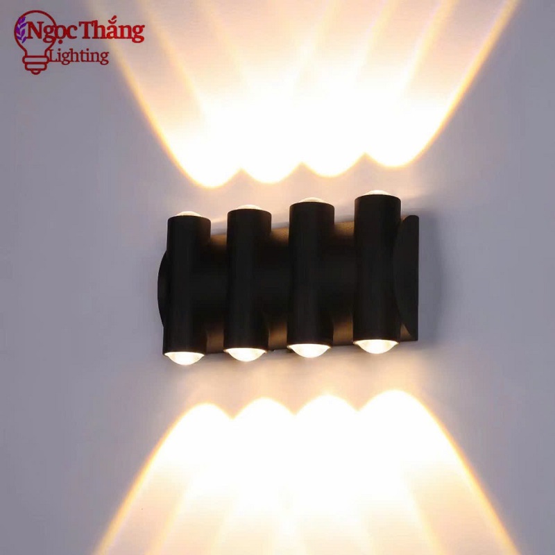 Đèn treo tường ngoài trời hắt 2 4 6 8 tia trang trí cầu thang Led 4W 220V VNT022/4B Ngọc Thắng - Ảnh 10