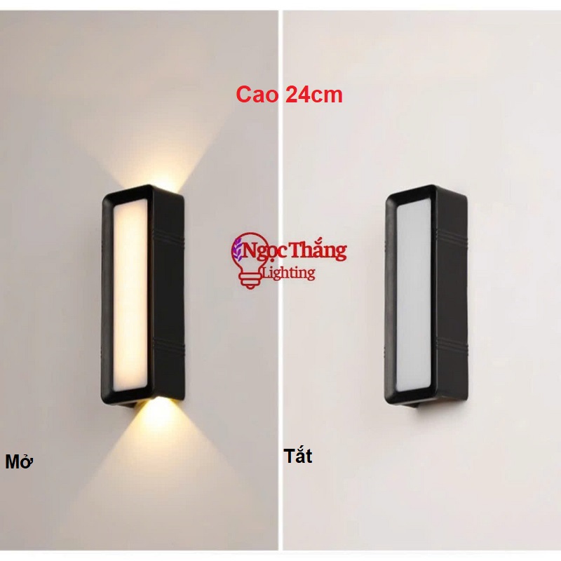 Đèn treo tường ngoài trời ốp cổng chống nước trang trí cầu thang Led 24W 220V VNT240B Ngọc Thắng - Ảnh 15