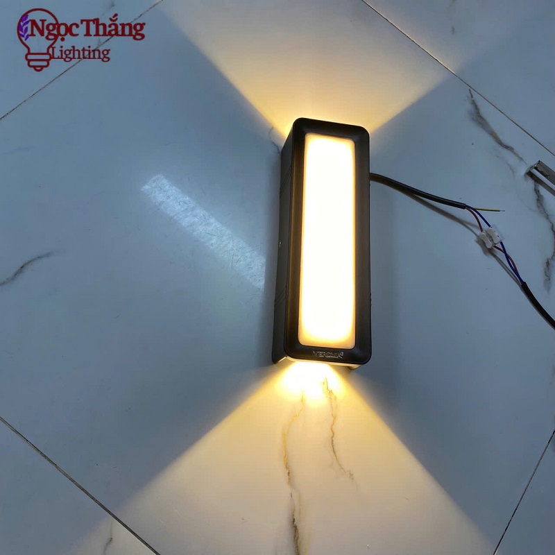 Đèn treo tường ngoài trời ốp cổng chống nước trang trí cầu thang Led 24W 220V VNT240B Ngọc Thắng - Ảnh 6