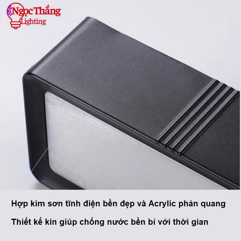 Đèn treo tường ngoài trời ốp cổng chống nước trang trí cầu thang Led 24W 220V VNT240B Ngọc Thắng - Ảnh 10