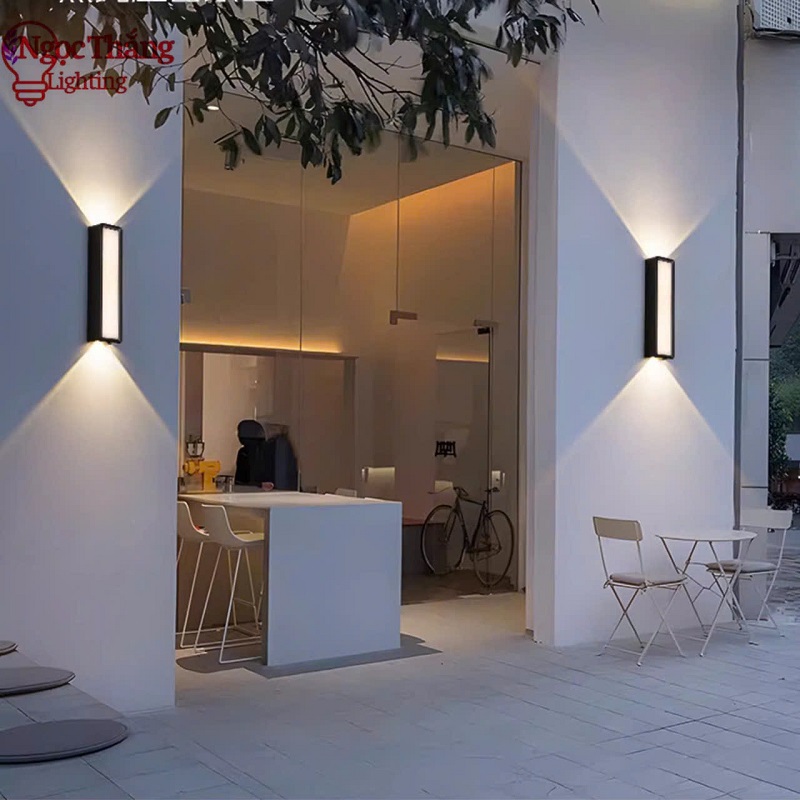 Đèn treo tường ngoài trời ốp cổng chống nước trang trí cầu thang Led 24W 220V VNT240B Ngọc Thắng - Ảnh 9