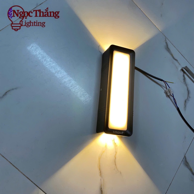 Đèn treo tường ngoài trời ốp cổng chống nước trang trí cầu thang Led 24W 220V VNT240B Ngọc Thắng - Ảnh 7