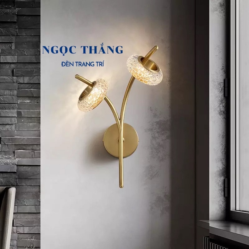 Đèn treo tường ốp tường pha lê trang trí phòng ngủ phòng khách Led 3 màu 10W VK108 220V Ngọc Thắng - Ảnh 15