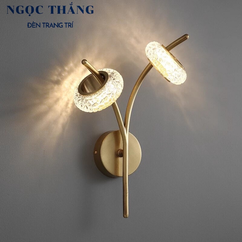 Đèn treo tường ốp tường pha lê trang trí phòng ngủ phòng khách Led 3 màu 10W VK108 220V Ngọc Thắng - Ảnh 14