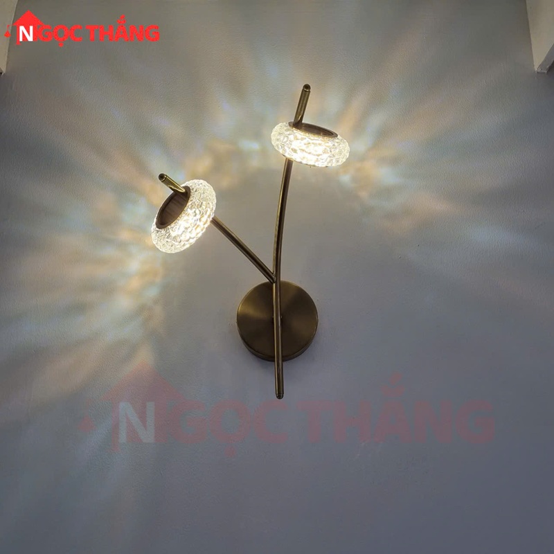 Đèn treo tường ốp tường pha lê trang trí phòng ngủ phòng khách Led 3 màu 10W VK108 220V Ngọc Thắng - Ảnh 9