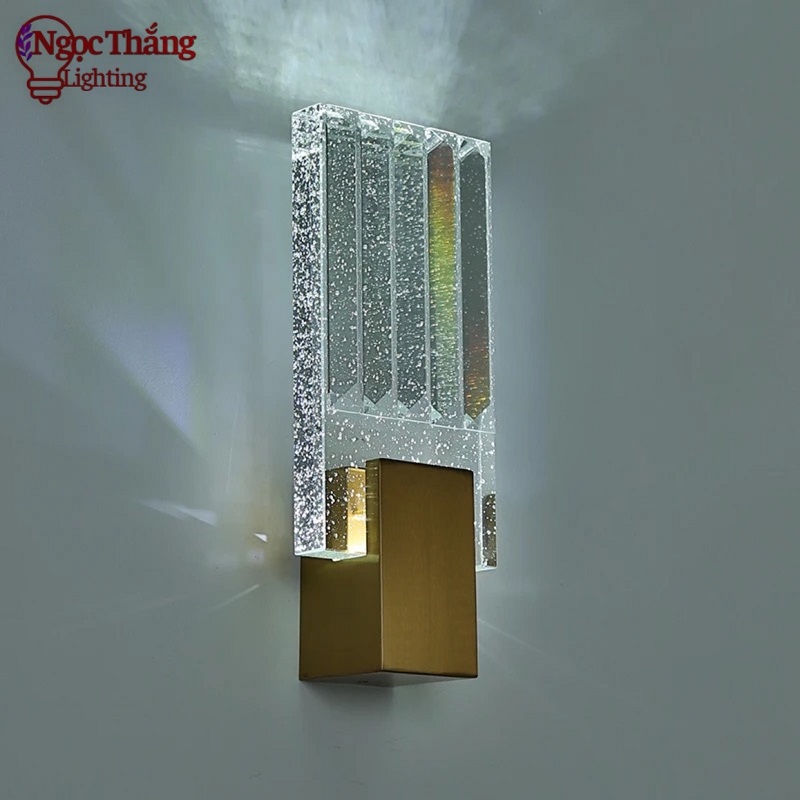 Đèn treo tường gắn tường pha lê cao cấp trang trí trong nhà cầu thang 8W Led 3 chế độ màu VPL25 Ngọc Thắng - Ảnh 14