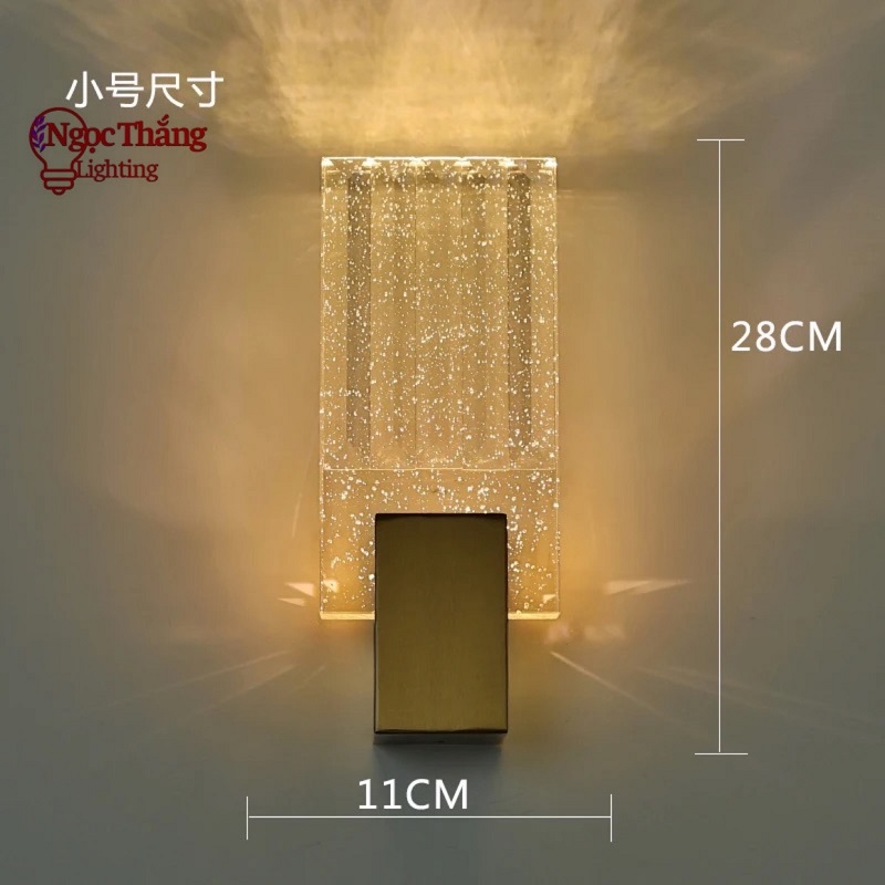 Đèn treo tường gắn tường pha lê cao cấp trang trí trong nhà cầu thang 8W Led 3 chế độ màu VPL25 Ngọc Thắng - Ảnh 9