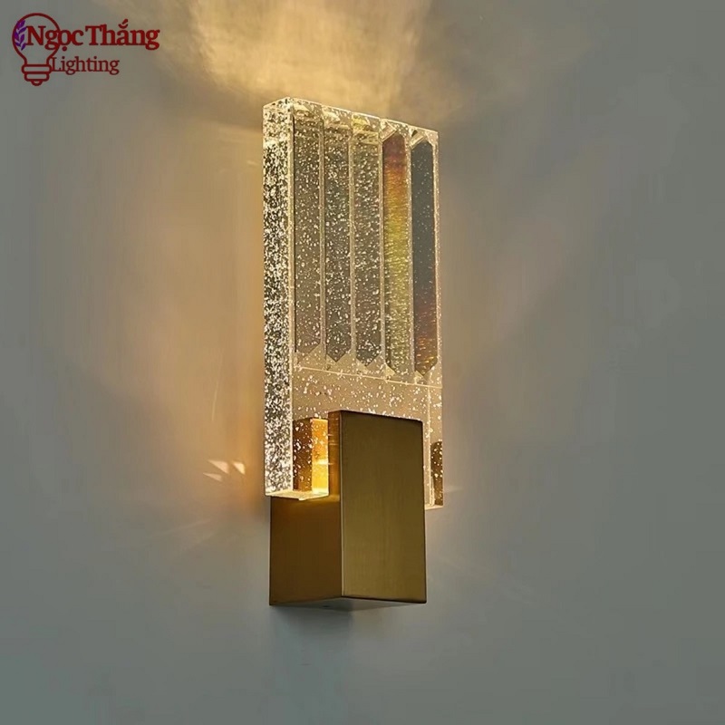 Đèn treo tường gắn tường pha lê cao cấp trang trí trong nhà cầu thang 8W Led 3 chế độ màu VPL25 Ngọc Thắng - Ảnh 6