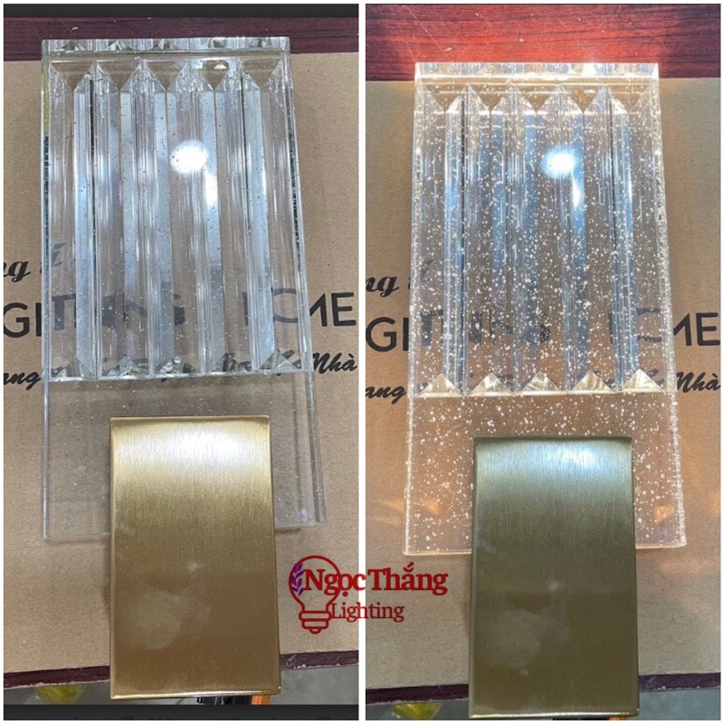 Đèn treo tường gắn tường pha lê cao cấp trang trí trong nhà cầu thang 8W Led 3 chế độ màu VPL25 Ngọc Thắng - Ảnh 5