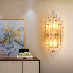 Đèn treo tường ốp tường pha lê trang trí phòng khách phòng ngủ Bảo Hành 24 Tháng GT842A Ngọc Thắng