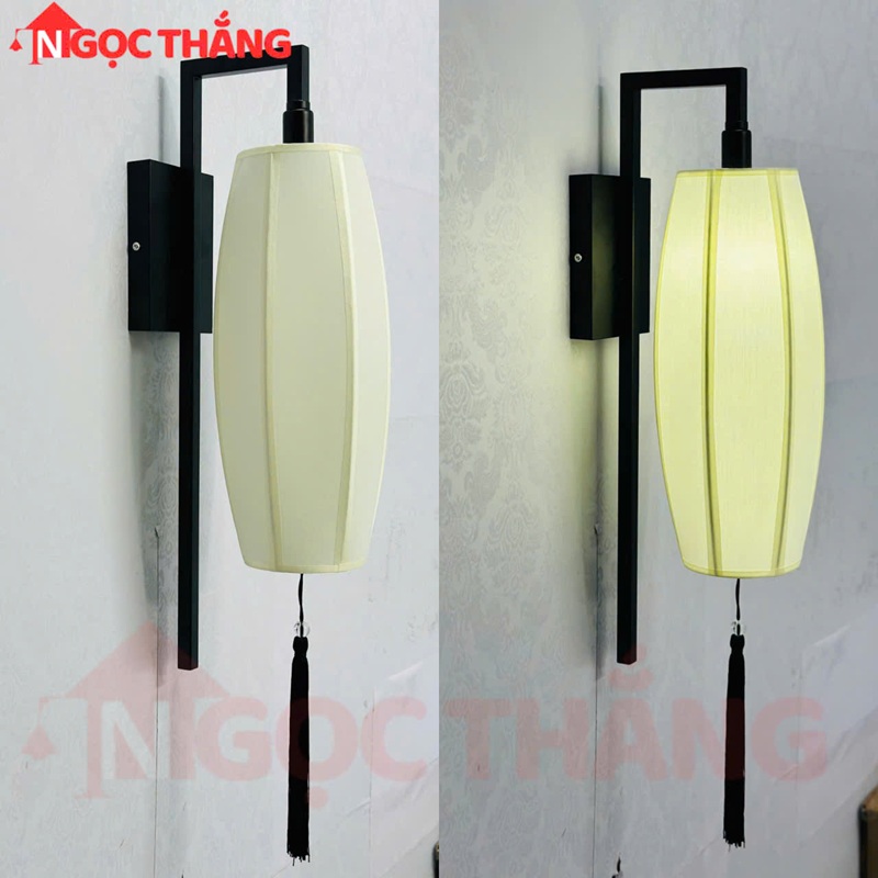 Đèn treo tường phong cách Trung Hoa trang trí phòng ngủ phòng khách E27 VK202 Ngọc Thắng - Ảnh 5