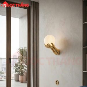 Alternative view of Đèn treo tường trang trí phòng khách phòng ngủ Led vàng 220V Màu Chorme GT421 Ngọc Thắng