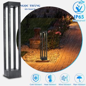 Đèn trụ sân vườn ngoài trời chống nước cao 60Cm Led 12W 220V VNT7728 Ngọc Thắng - Ảnh 10
