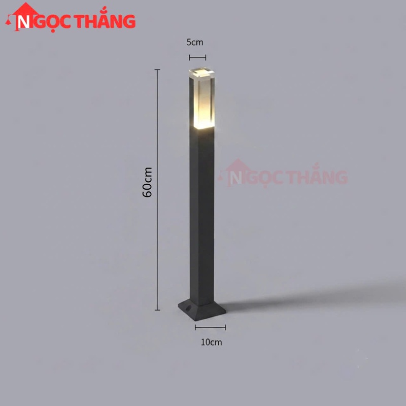 Đèn trụ sân vườn 30-40-60-80cm chống nước trang trí ngoài trời Led 7W 220V SVNT06 Ngọc Thắng - Ảnh 4