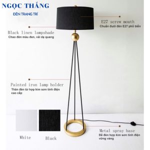 Alternative view of Đèn Cây Đứng Trang Trí Phòng Khách Phòng Ngủ Đọc Sách DC581 Ngọc Thắng (Tặng kèm một bóng Led Bulb 12W chất lượng)