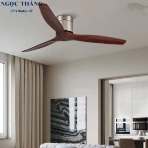 Quạt Trần 3 Cánh Gỗ Trang Trí Sảnh Phòng Khách Cao Cấp VF39 Ngọc Thắng (Kèm remote điều khiển từ xa)