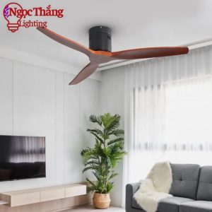 Alternative view of Quạt Trần 3 Cánh Gỗ Trang Trí Sảnh Phòng Khách Cao Cấp VF57 Ngọc Thắng (Kèm remote điều khiển từ xa)