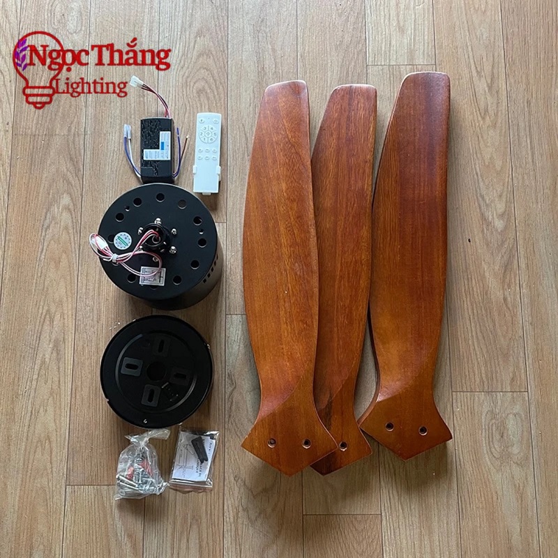 Quạt Trần 3 Cánh Gỗ Trang Trí Sảnh Phòng Khách Cao Cấp VF57 Ngọc Thắng (Kèm remote điều khiển từ xa) - Ảnh 8