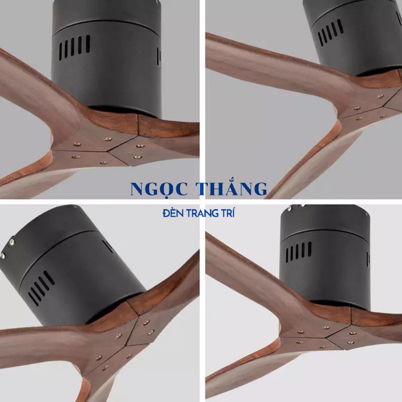 Quạt Trần 3 Cánh Gỗ Trang Trí Sảnh Phòng Khách Cao Cấp VF57 Ngọc Thắng (Kèm remote điều khiển từ xa) - Ảnh 6