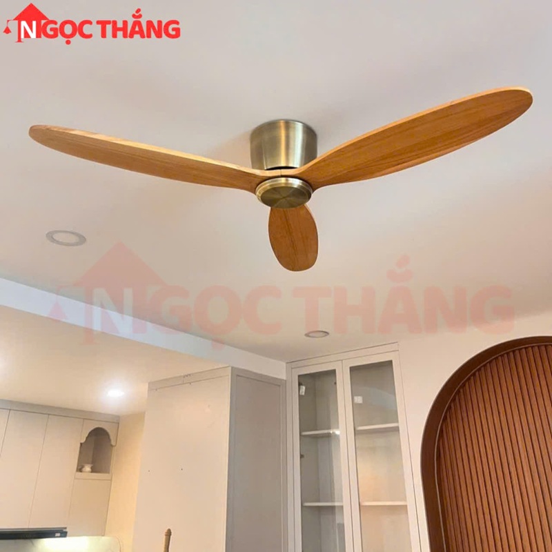 Quạt Trần Chung Cư 3 Cánh Bảo Hành 5 Năm Trang Trí Phòng Khách Phòng Ngủ QT31C Ngọc Thắng Kèm Remote