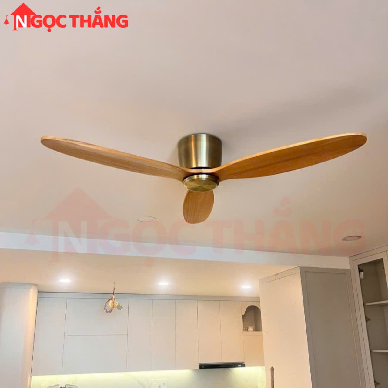 Quạt Trần Chung Cư 3 Cánh Bảo Hành 5 Năm Trang Trí Phòng Khách Phòng Ngủ QT31C Ngọc Thắng Kèm Remote - Ảnh 3