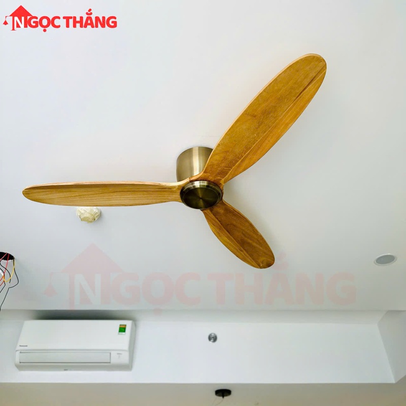 Quạt Trần Chung Cư 3 Cánh Bảo Hành 5 Năm Trang Trí Phòng Khách Phòng Ngủ QT31C Ngọc Thắng Kèm Remote - Ảnh 4