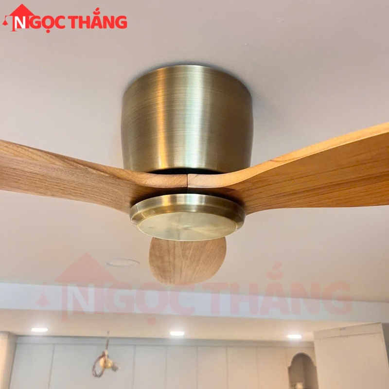 Quạt Trần Chung Cư 3 Cánh Bảo Hành 5 Năm Trang Trí Phòng Khách Phòng Ngủ QT31C Ngọc Thắng Kèm Remote - Ảnh 7