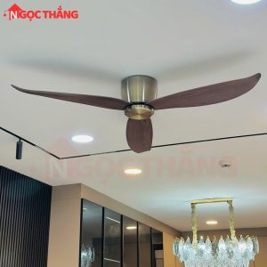 Alternative view of Quạt Trần Chung Cư 3 Cánh Bảo Hành 5 Năm Trang Trí Phòng Khách Phòng Ngủ QT31D Ngọc Thắng Kèm Remote