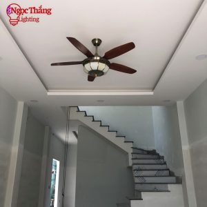 Alternative view of Quạt Trần Đèn 5 Cánh Nhựa Trang Trí Phòng Khách Cao Cấp VF88 Ngọc Thắng (Kèm remote điều khiển từ xa)