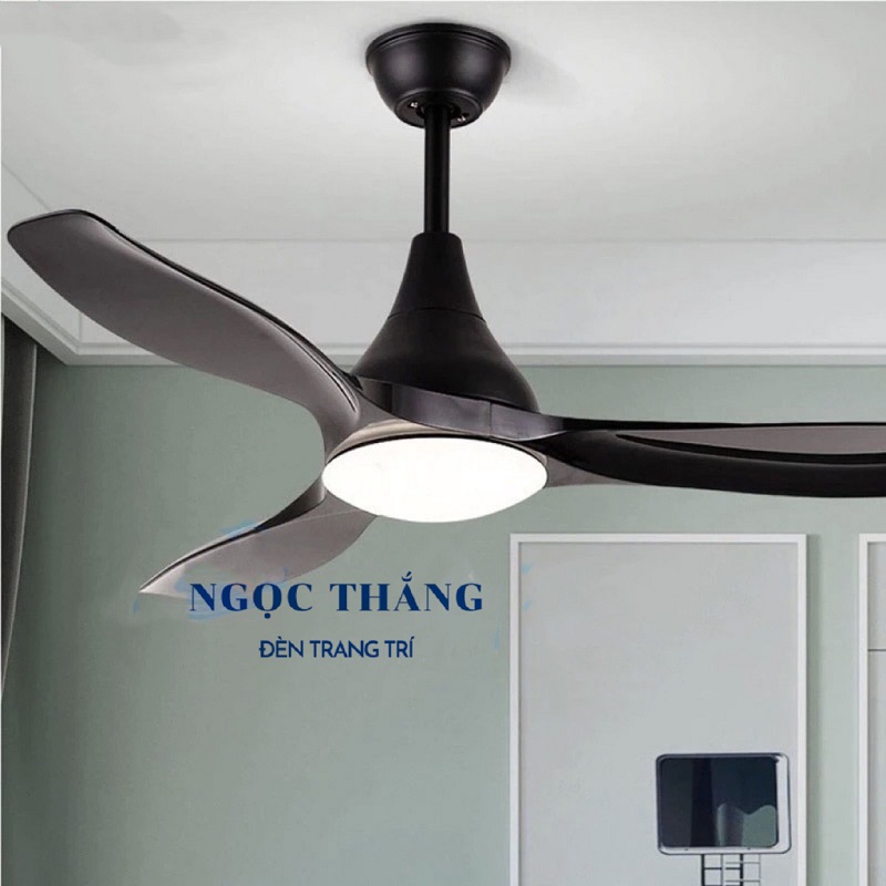 Quạt Trần Đèn Led 3 Cánh Trang Trí Sảnh Phòng Khách Cao Cấp QT52153 Ngọc Thắng (Tặng kèm remote điều khiển từ xa) - Ảnh 4