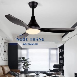 Alternative view of Quạt Trần Đèn Led 3 Cánh Trang Trí Sảnh Phòng Khách Cao Cấp QT52153 Ngọc Thắng (Tặng kèm remote điều khiển từ xa)