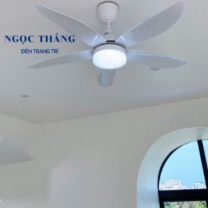 Alternative view of Quạt Trần Đèn Led 5 Cánh Phòng Khách Phòng Ngủ Cao Cấp QT195A Ngọc Thắng (Kèm remote điều khiển từ xa)