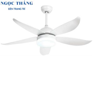 Quạt Trần Đèn Led 5 Cánh Phòng Khách Phòng Ngủ Cao Cấp QT195A Ngọc Thắng (Kèm remote điều khiển từ xa)