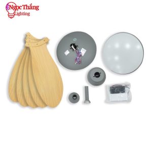 Alternative view of Quạt Trần Đèn 5 Cánh Trang Trí Sảnh Phòng Khách Cao Cấp Led 3 Chế Độ Màu VF55 Ngọc Thắng (Kèm remote điều khiển từ xa)